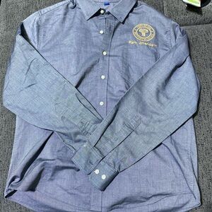Port Authority Gray Casual Button Down Shirt